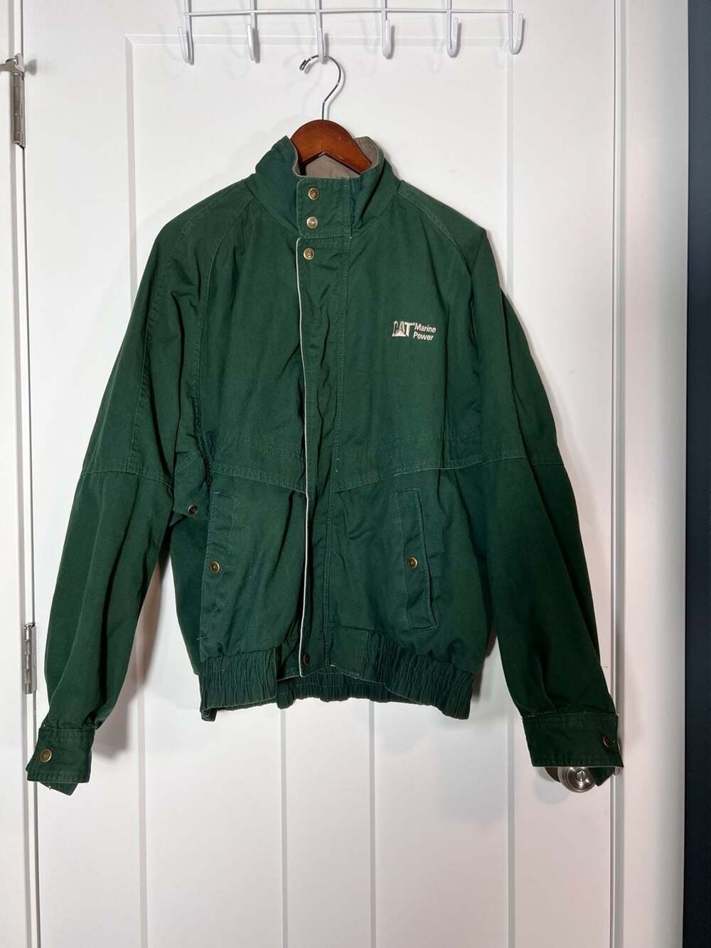 Vintage Turning Point CAT Marine Power Cotton Bomber Jacket M/L